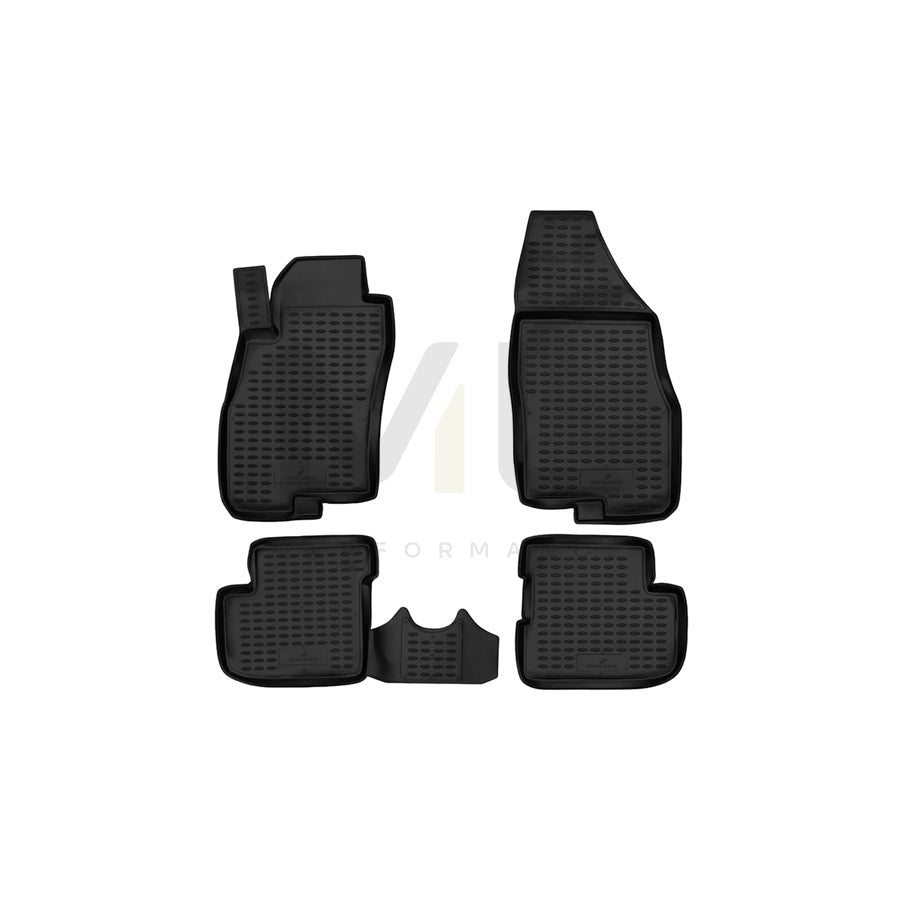 WALSER Tailored, XTR 75156 Floor mat set Elastomer, Front and Rear, Black