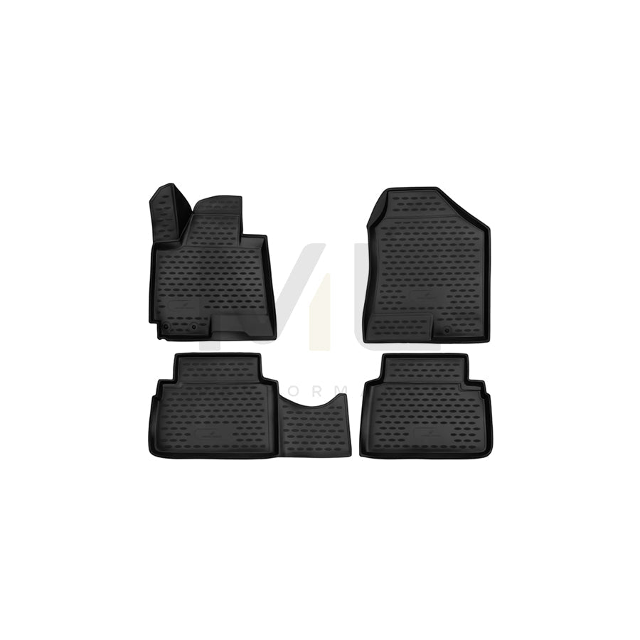 WALSER Tailored, XTR 75159 Floor mat set Elastomer, Front and Rear, Black
