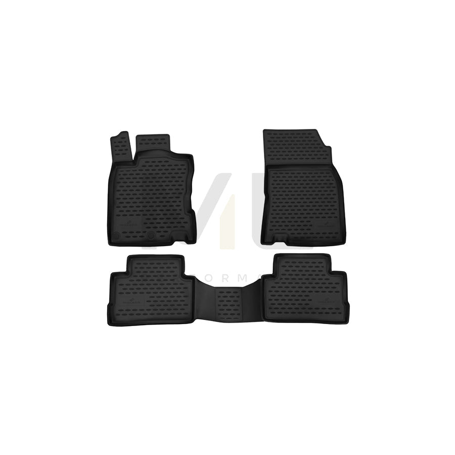 WALSER Tailored, XTR 75160 Floor mat set Elastomer, Front and Rear, Black