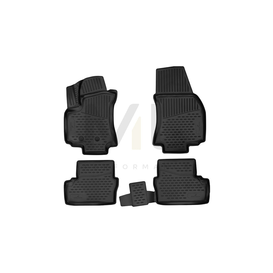 WALSER Tailored, XTR 75162 Floor mat set Elastomer, Front and Rear, Black