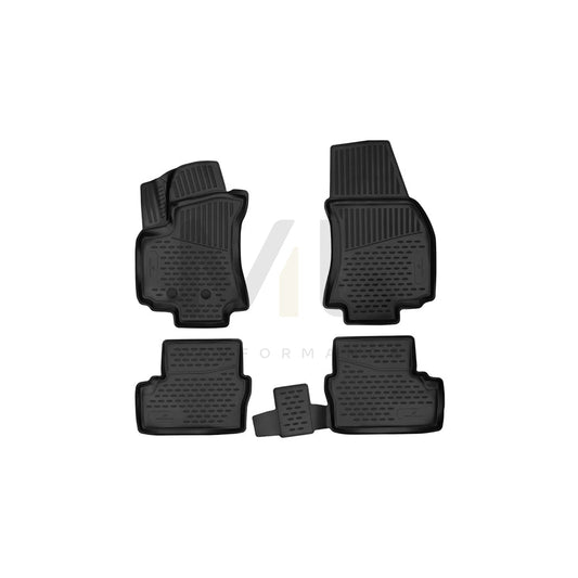 WALSER Tailored, XTR 75162 Floor mat set Elastomer, Front and Rear, Black