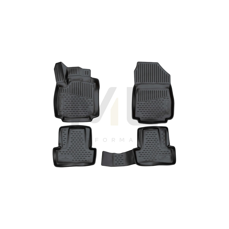 WALSER Tailored, XTR 75163 Floor mat set Elastomer, Front and Rear, Black
