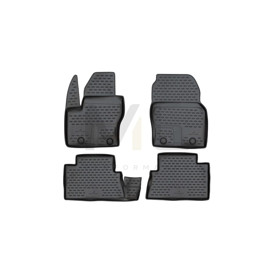 WALSER Tailored, XTR 75174 Floor mat set Elastomer, Front and Rear, Black
