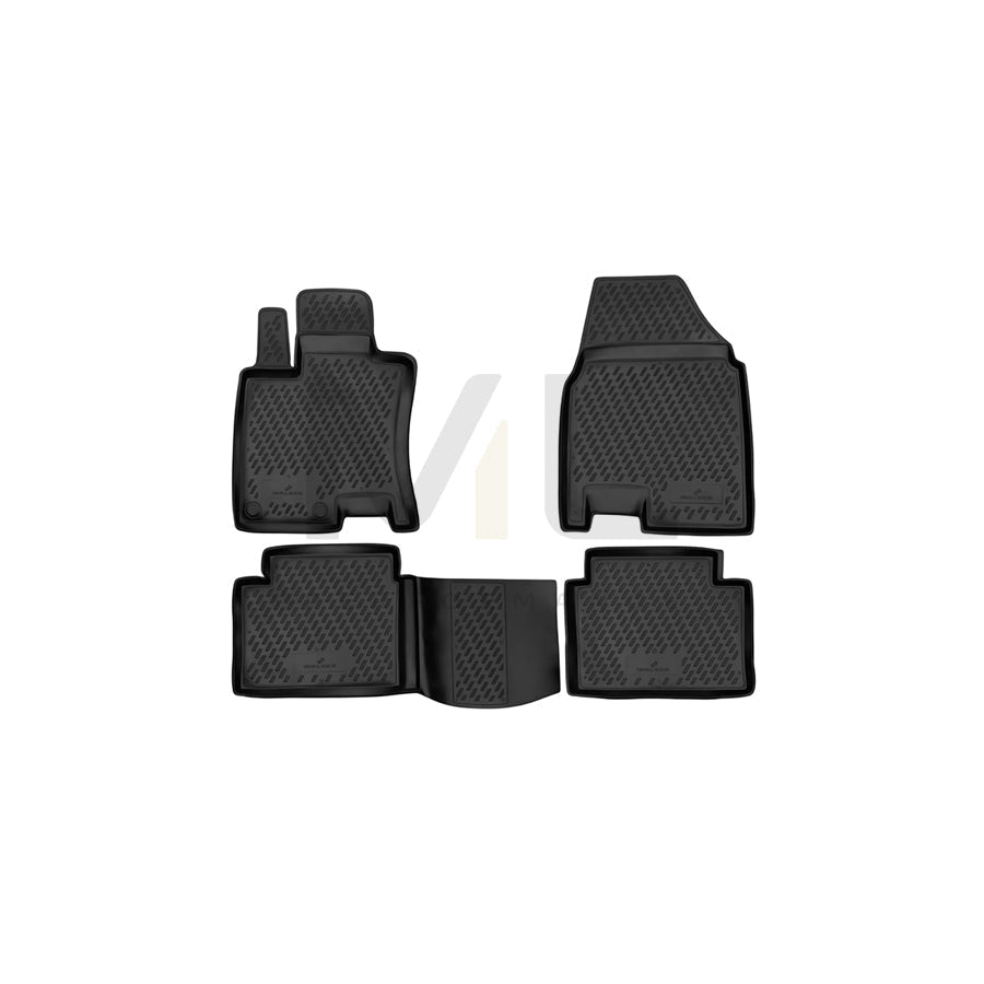 WALSER Tailored, XTR 75176 Floor mat set Elastomer, Front and Rear, Black