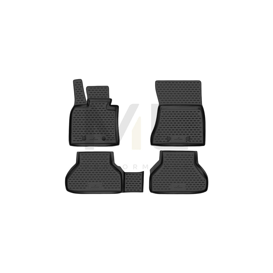 WALSER Tailored, XTR 75182 Floor mat set Elastomer, Front and Rear, Black