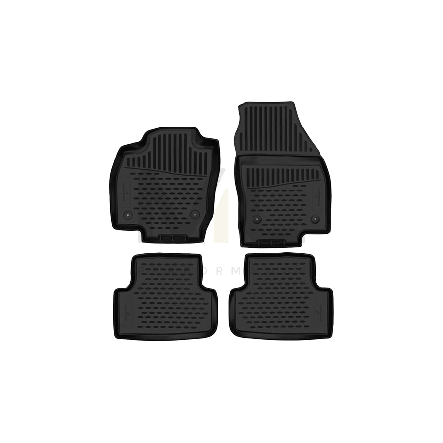WALSER Tailored, XTR 75183 Floor mat set Elastomer, Front and Rear, Black