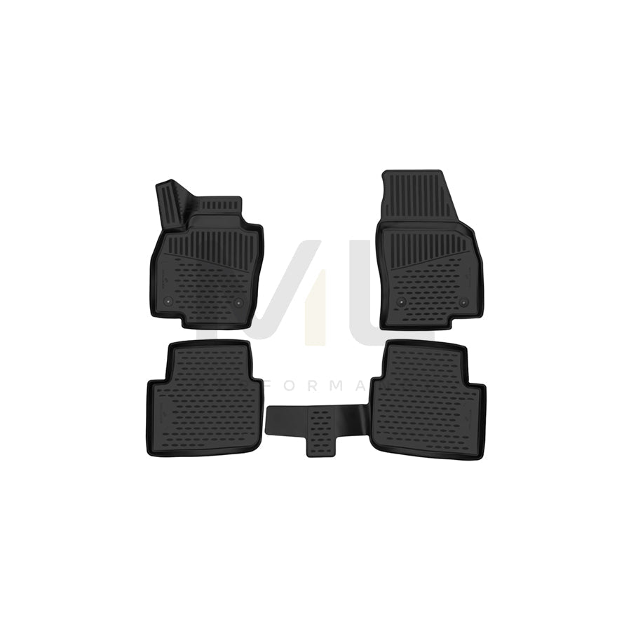 WALSER Tailored, XTR 75184 Floor mat set Elastomer, Front and Rear, Black