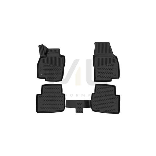 WALSER Tailored, XTR 75184 Floor mat set Elastomer, Front and Rear, Black