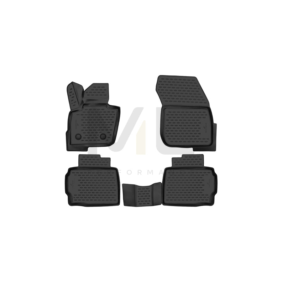 WALSER Tailored, XTR 75185 Floor mat set Elastomer, Front and Rear, Black