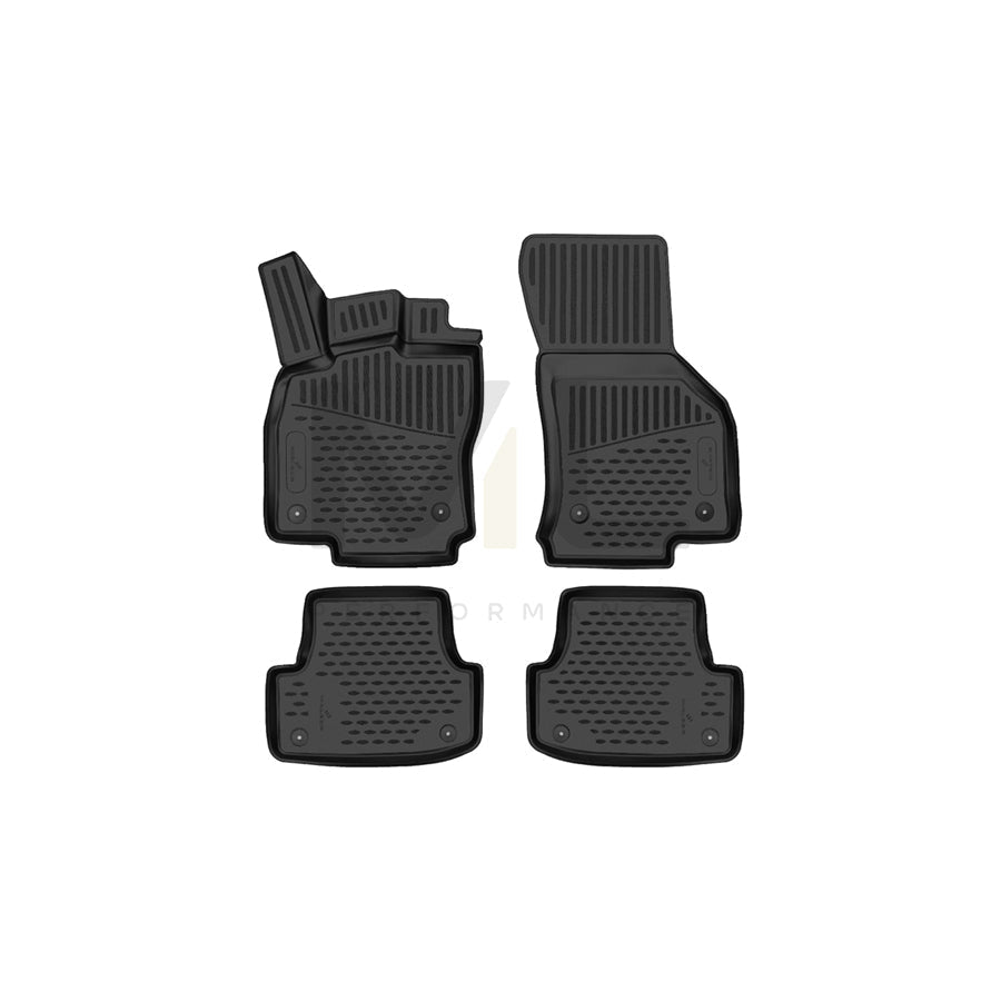 WALSER Tailored, XTR 75194 Floor mat set Elastomer, Front and Rear, Black