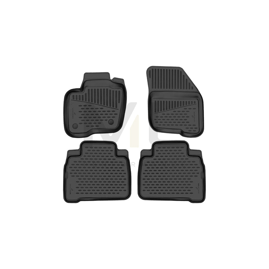 WALSER Tailored, XTR 75204 Floor mat set Elastomer, Front and Rear, Black