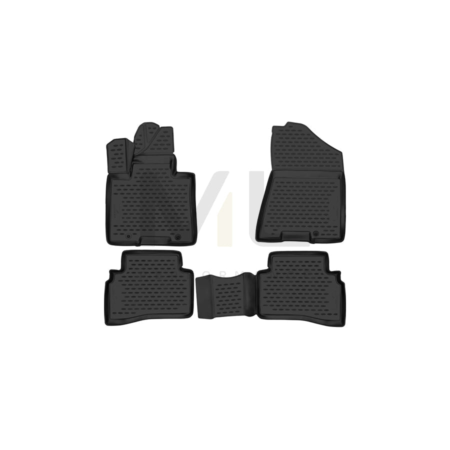 WALSER Tailored, XTR 75208 Floor mat set Elastomer, Front, Black