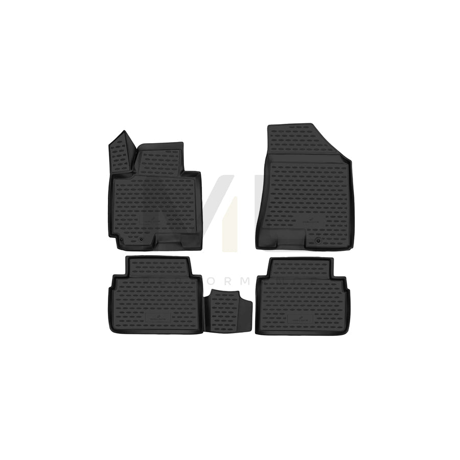 WALSER Tailored, XTR 75209 Floor mat set Elastomer, Front, Black