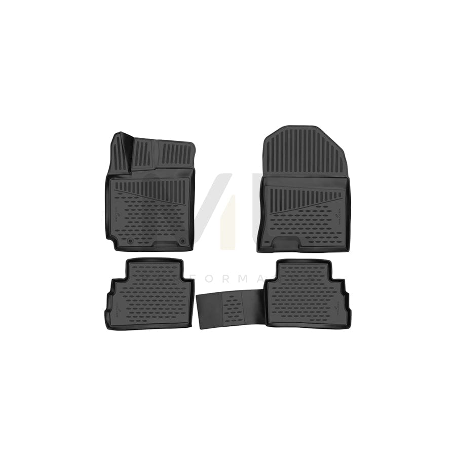 WALSER Tailored, XTR 75221 Floor mat set Elastomer, Front and Rear, Black