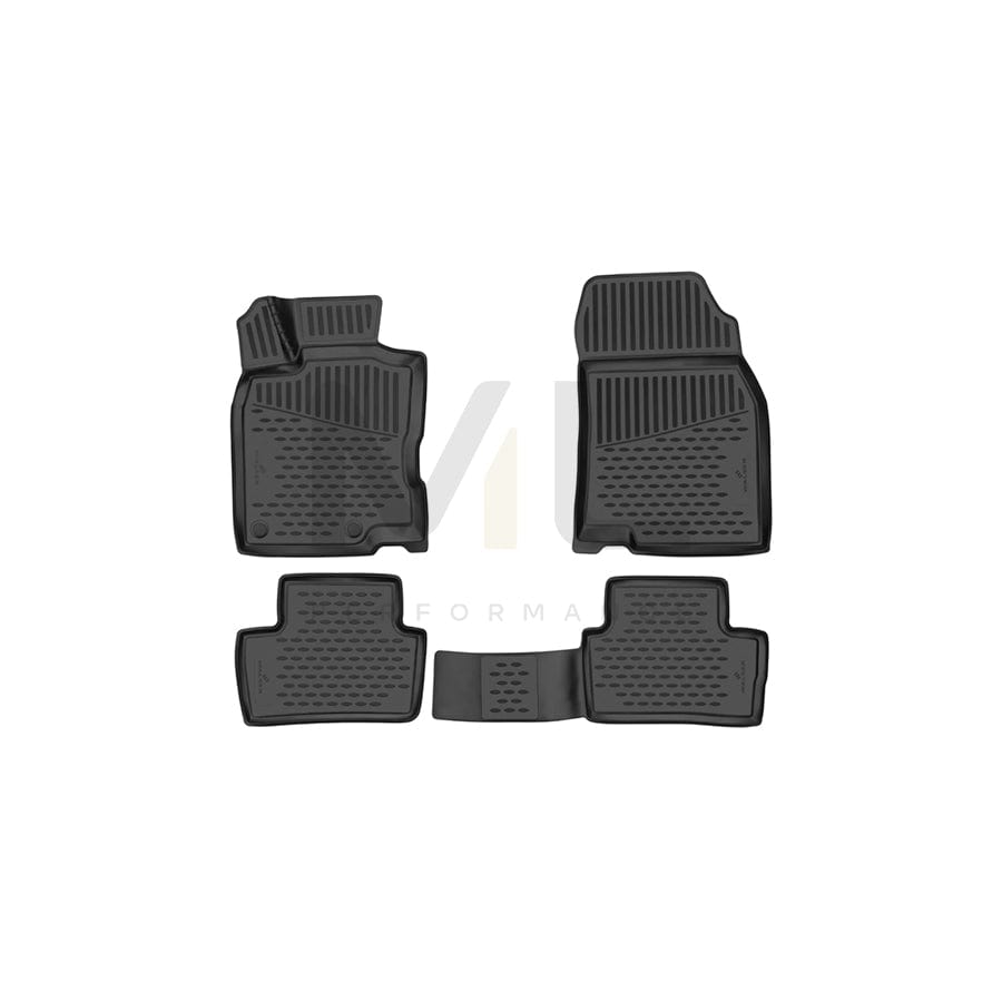 WALSER Tailored, XTR 75228 Floor mat set Elastomer, Front and Rear, Black
