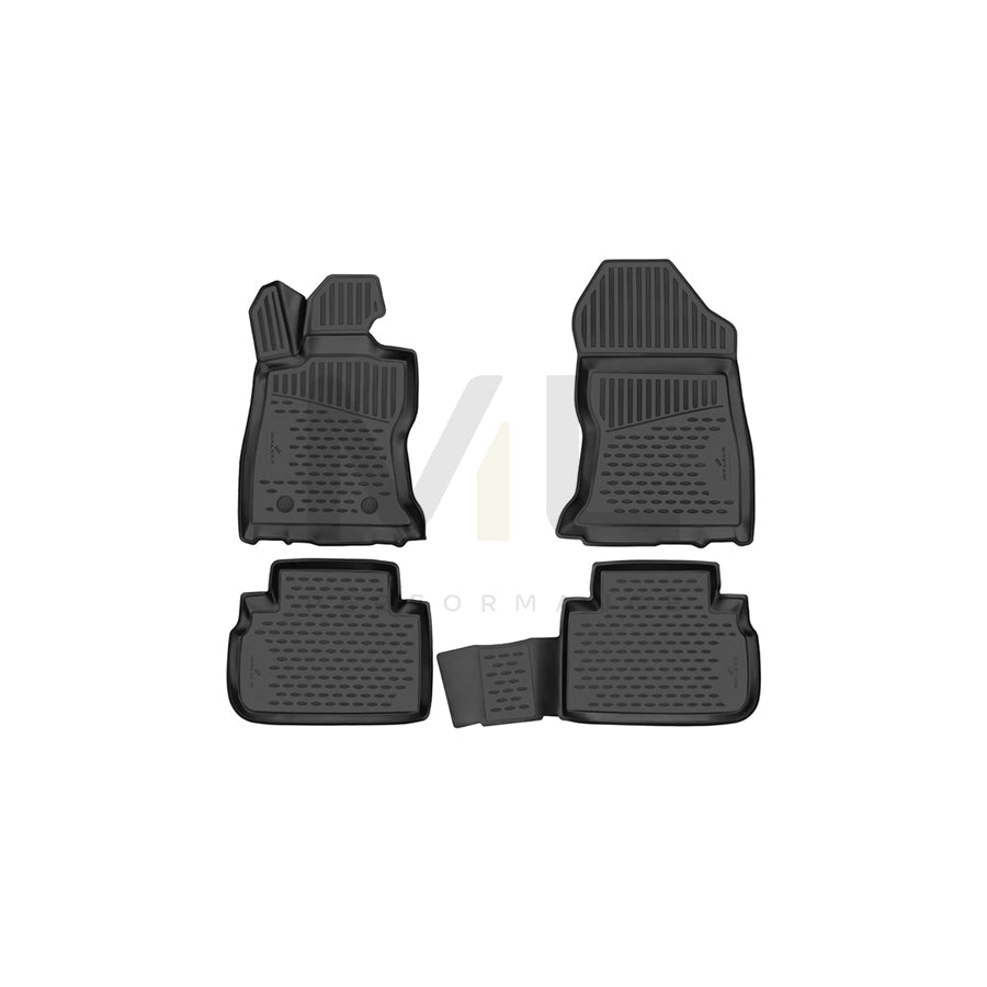WALSER Tailored, XTR 75231 Floor mat set Elastomer, Front and Rear, Black