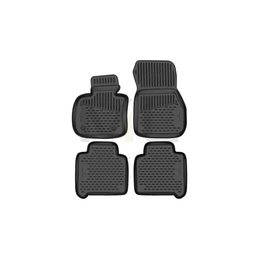 WALSER Tailored, XTR 75237 Floor mat set Elastomer, Front and Rear, Black
