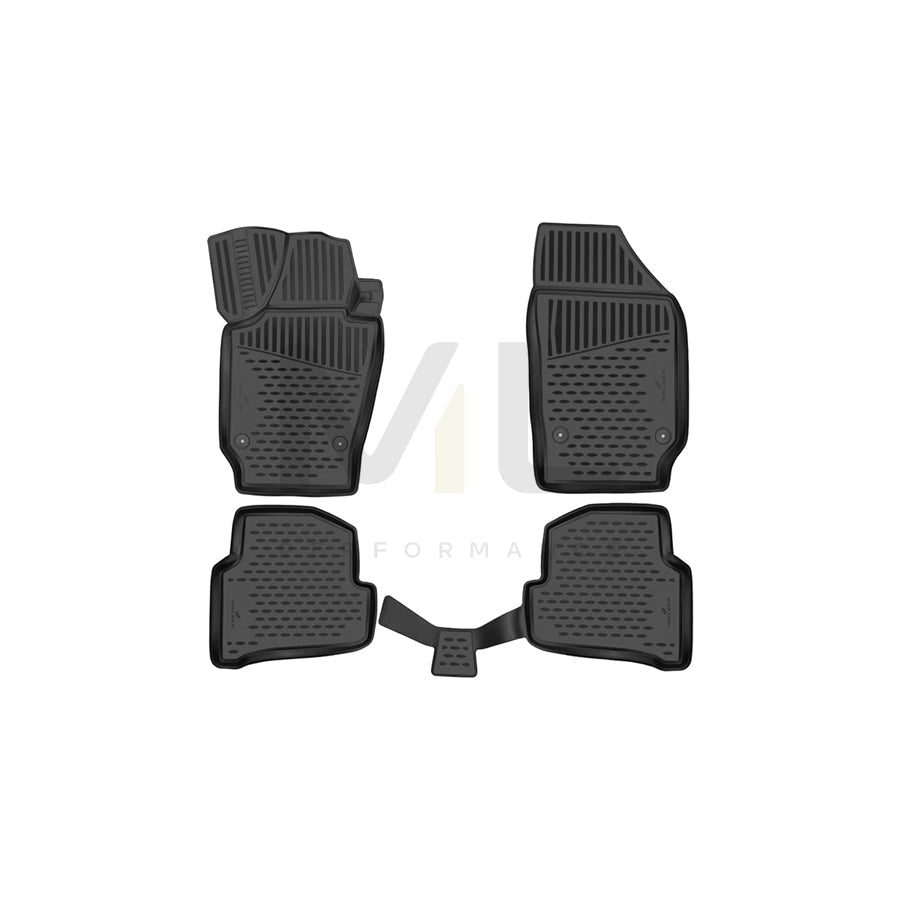 WALSER Tailored, XTR 75241 Floor mat set Elastomer, Front and Rear, Black