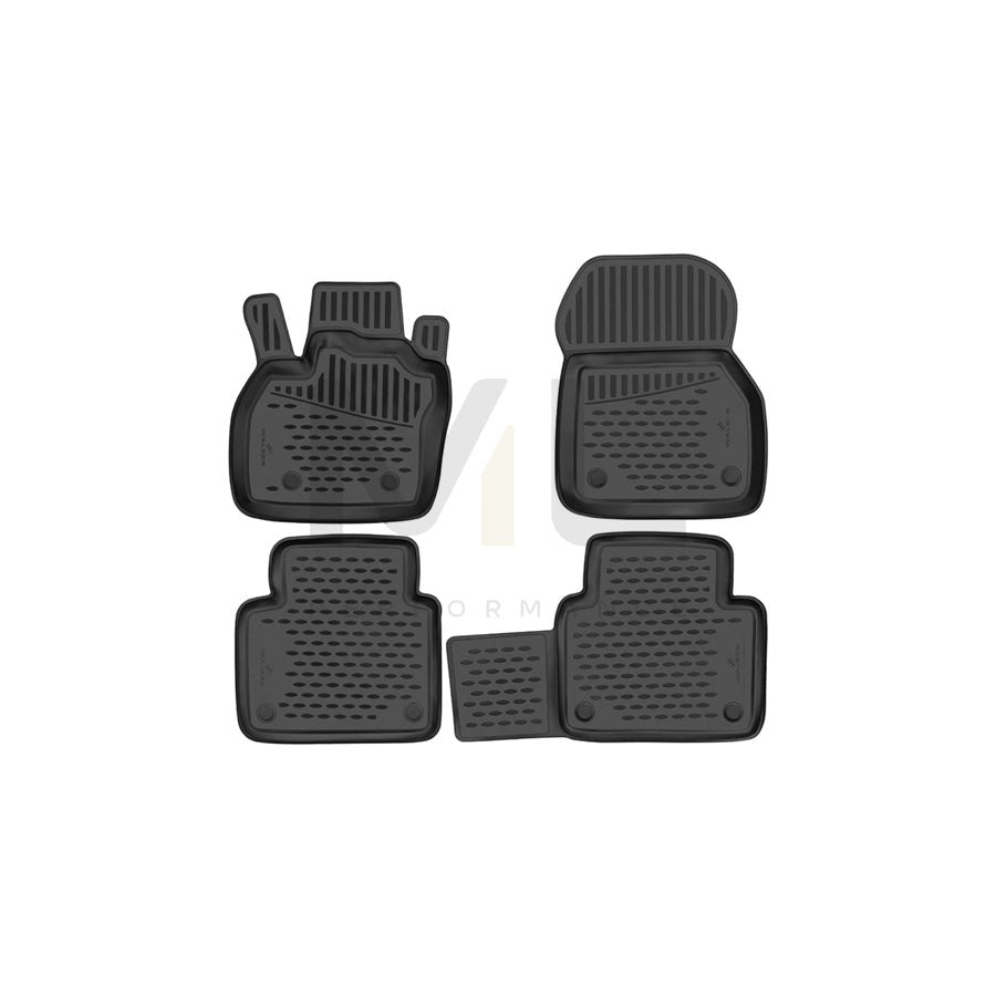 WALSER Tailored, XTR 75247 Floor mat set Elastomer, Front and Rear, Black