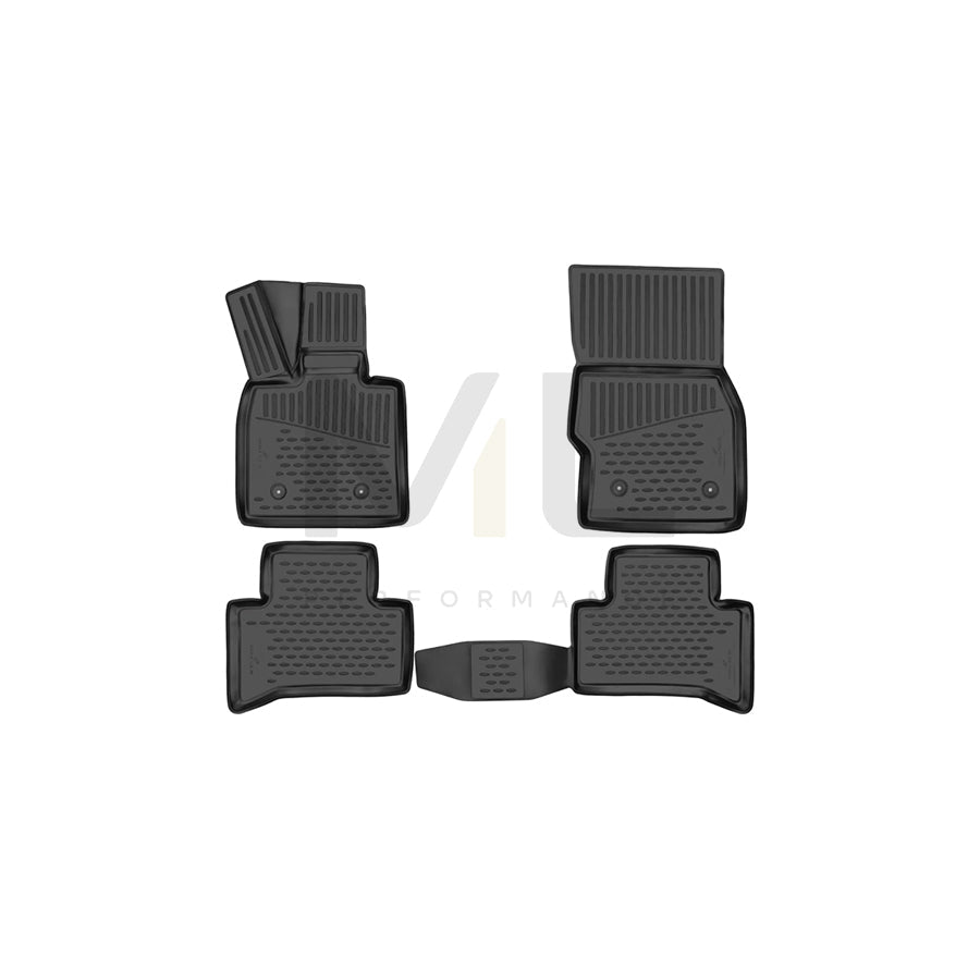 WALSER Tailored, XTR 75248 Floor mat set Elastomer, Front and Rear, Black