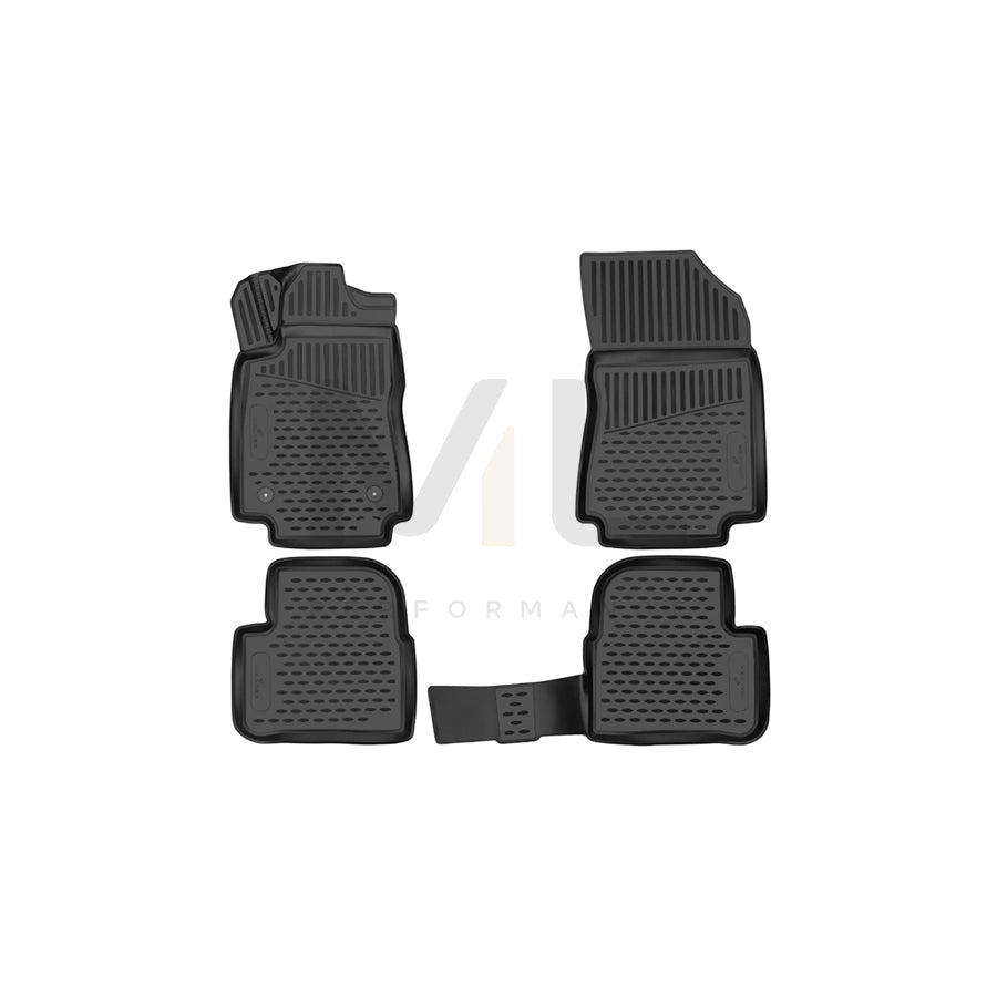 WALSER Tailored, XTR 75249 Floor mat set Elastomer, Front and Rear, Black