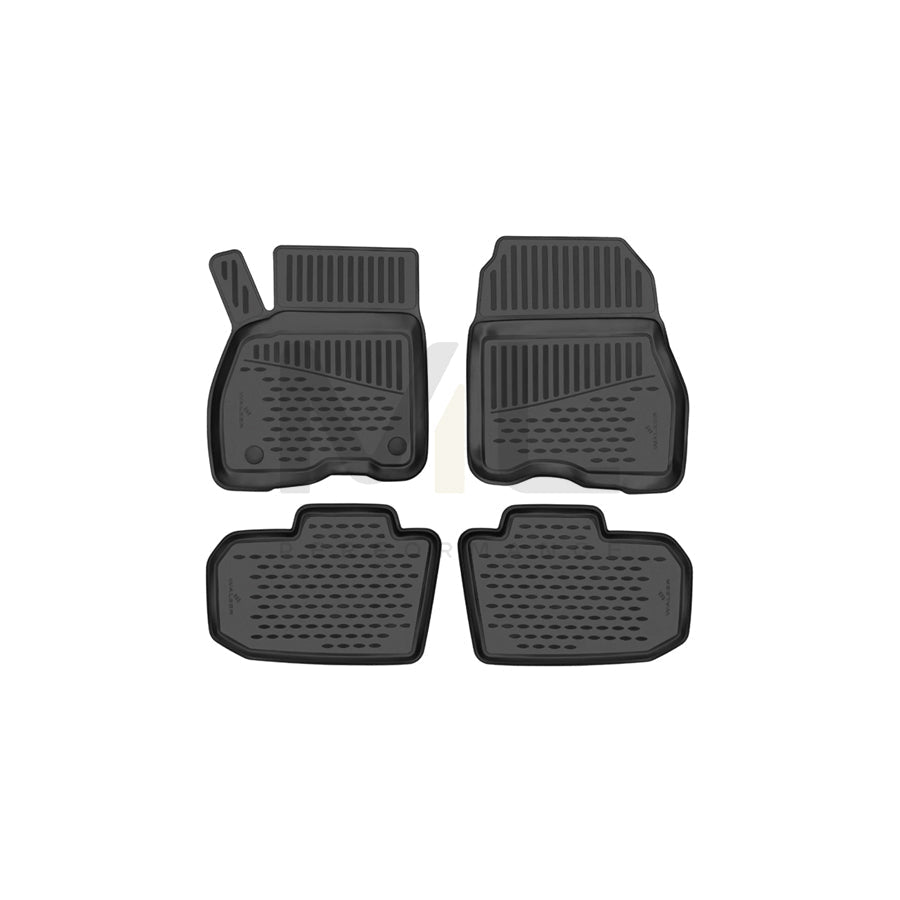 WALSER Tailored, XTR 75250 Floor mat set Elastomer, Front and Rear, Black