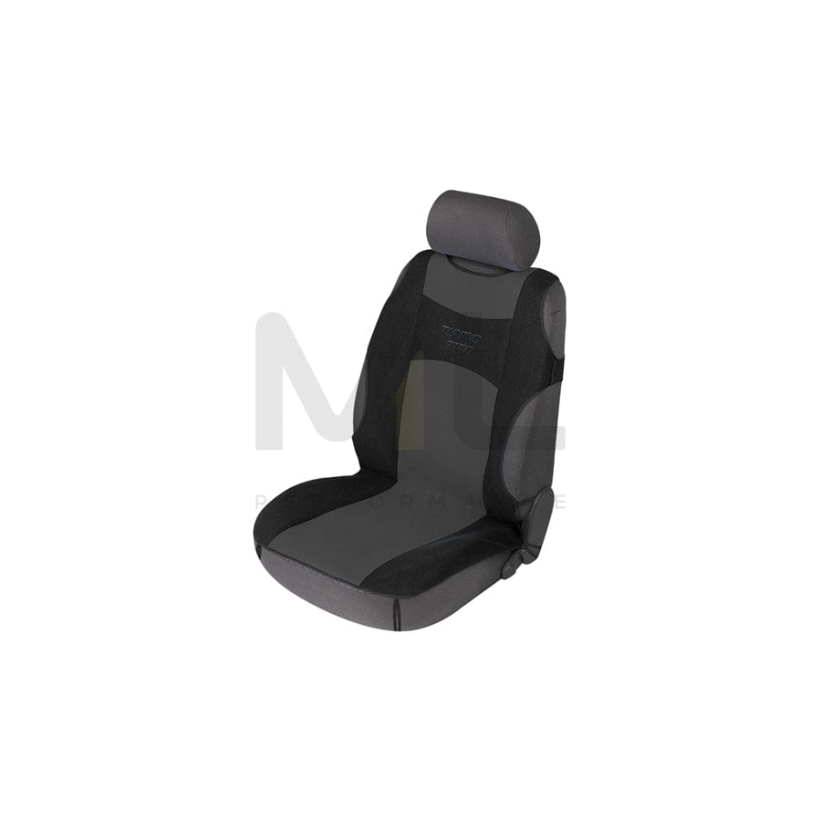 WALSER Tuning Star 12647 Car seat cover Anthracite, Black, Patterned, Polyester, Front