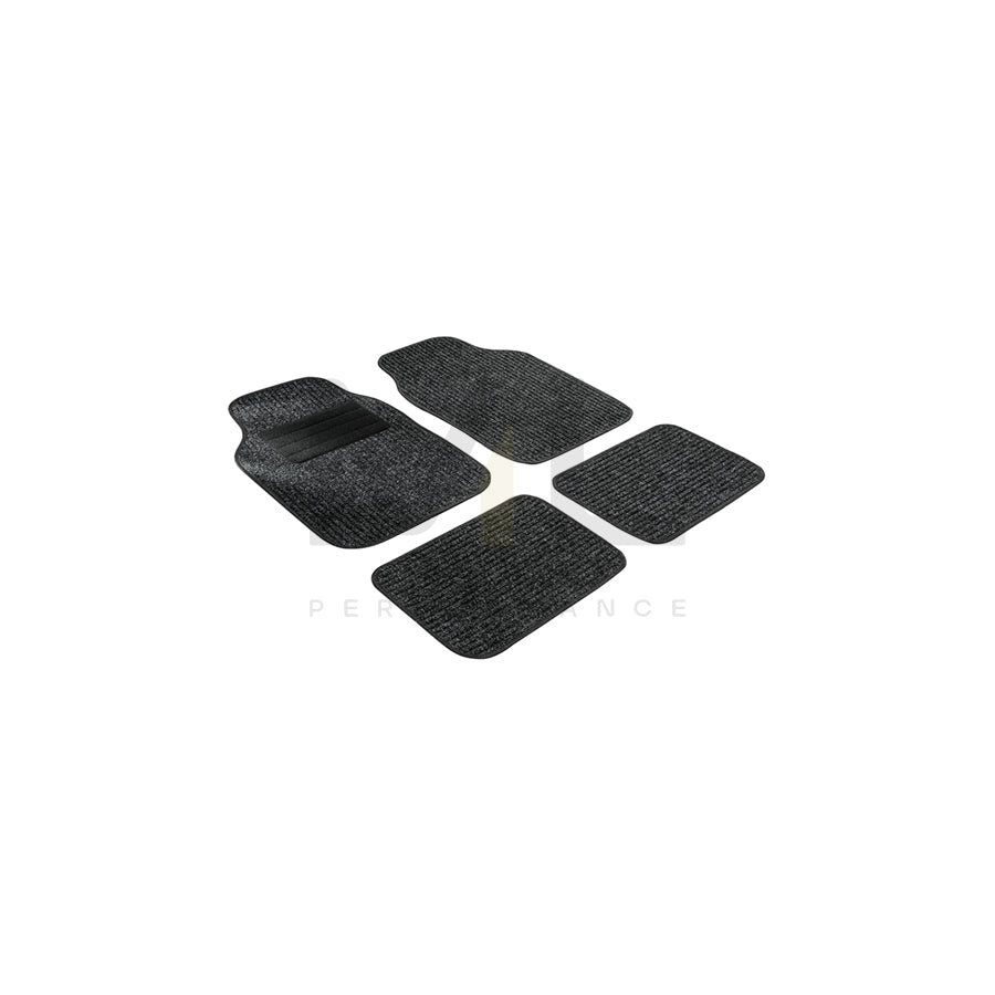 WALSER Universal fit 14805-0 Floor mat set PP (Polypropylene), Front and Rear, Quantity: 4, Black