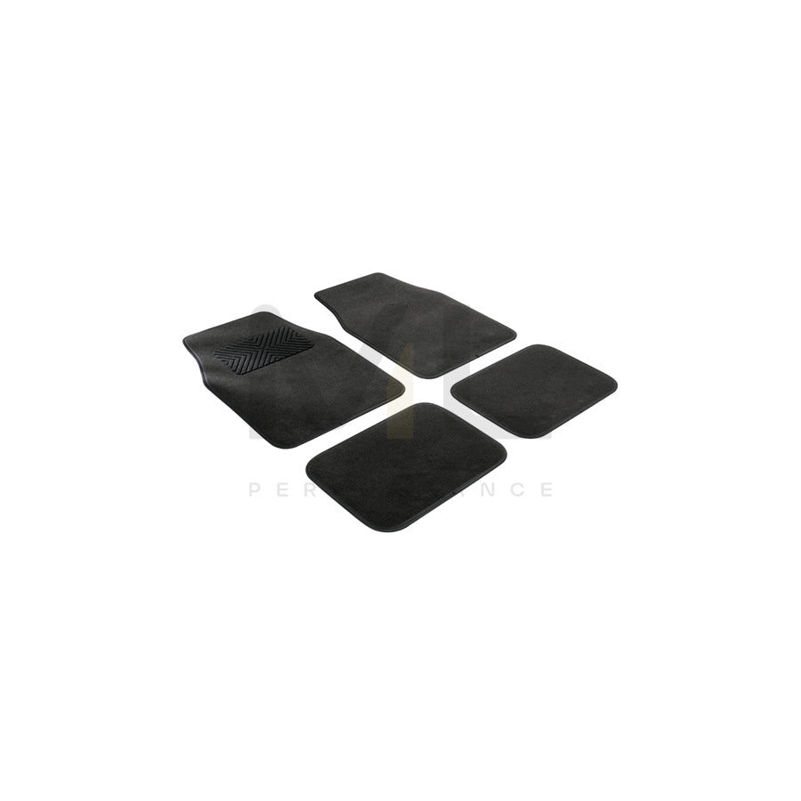 WALSER Universal fit, Magic 29021 Floor mat set PP (Polypropylene), Front and Rear, Quantity: 4, Black