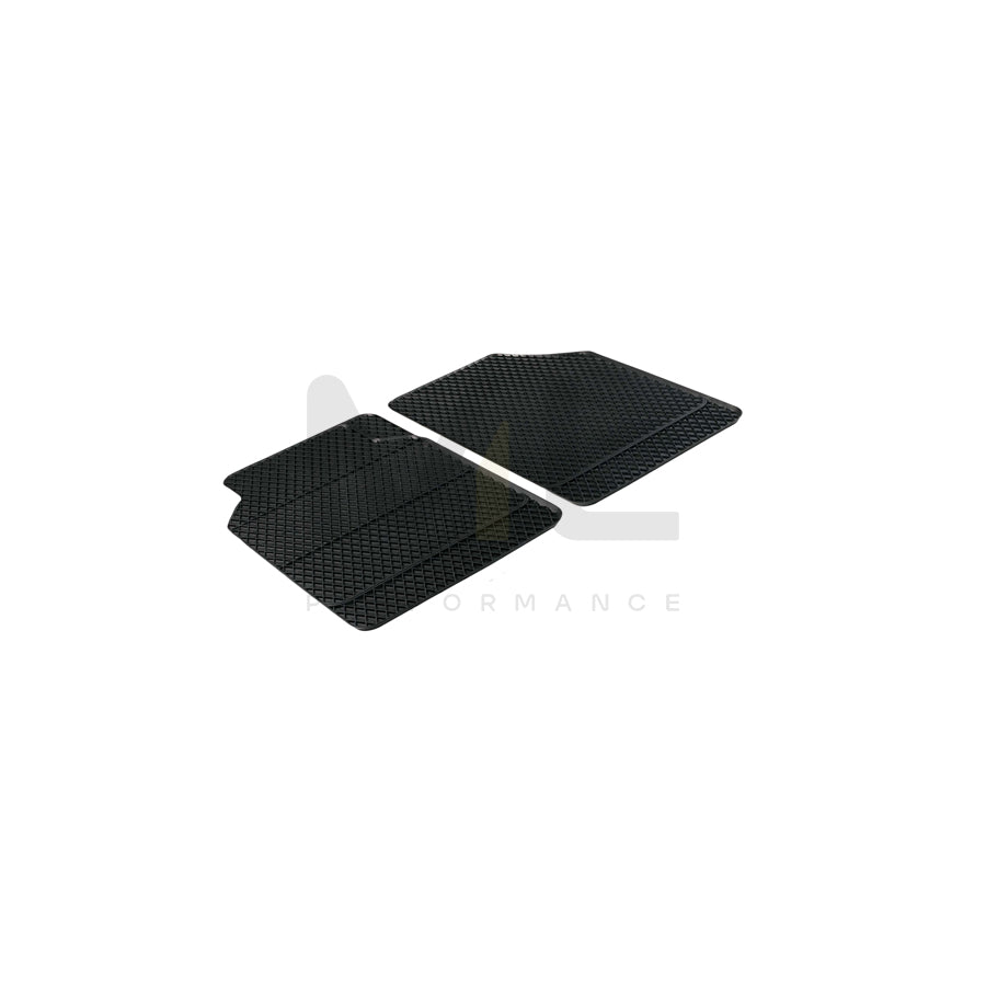 WALSER Universal fit, Robust 28019 Floor mat set Elastomer, Front, Quantity: 2, Black