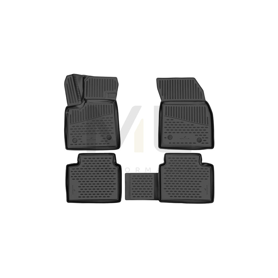 WALSER XTR 75220 Floor mat set Elastomer, Front and Rear, Black