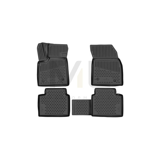 WALSER XTR 75220 Floor mat set Elastomer, Front and Rear, Black