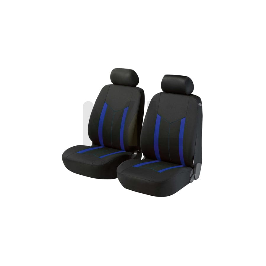 WALSER ZIPP-IT Basic 11796 Car seat cover Blue/black, Polyester, Front