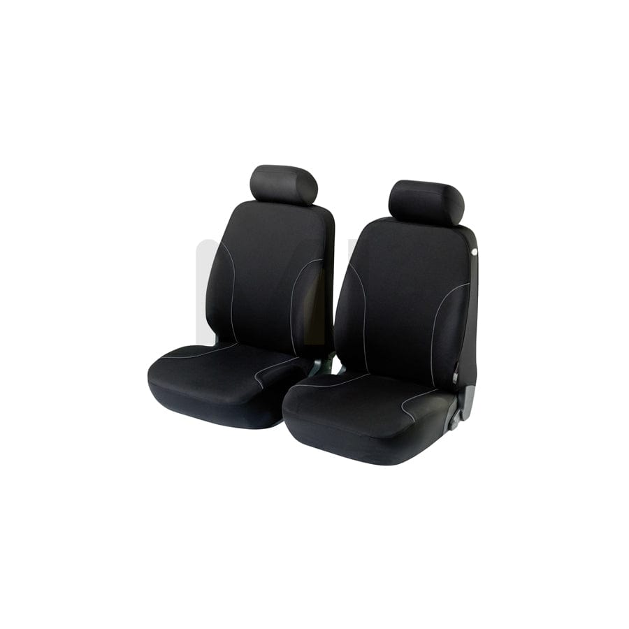 WALSER ZIPP-IT Basic 11798 Car seat cover Black, Polyester, Front