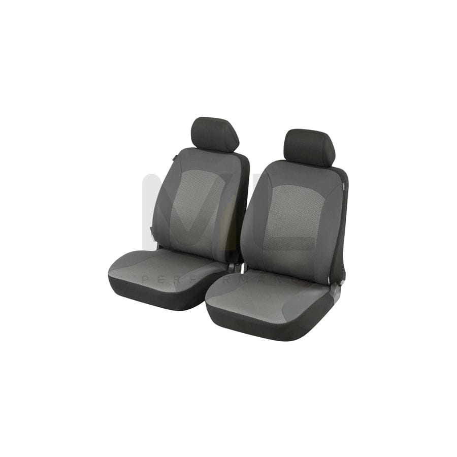 WALSER ZIPP IT Premium 11791 Car seat cover Black, Grey, Polyester, Front