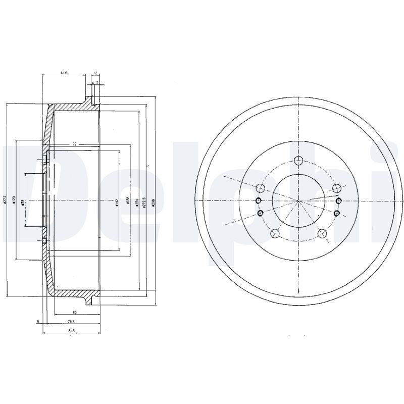 DELPHI BF520 Brake Drum