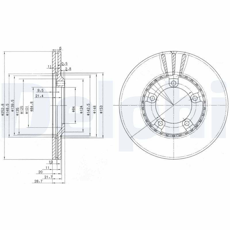 DELPHI BG3071 Brake Disc .