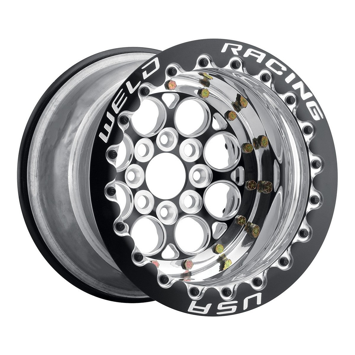 Weld 766B-30915 Magnum Import Wheel 13x9 5x100 ET BS5 Black Center - Polished Shell