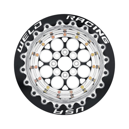 Weld 768B-31115MP Magnum Import Wheel 13x11 4x100 ET0 BS5 Black Center - Polished Shell