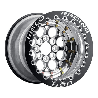 Weld 768B50815F Magnum Import Wheel 15x8 4x100 ET13 BS5 Black Center - Polished Shell
