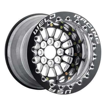 Weld 778B-31115MB Tuner Import Wheel 13x11 4x100 ET-38 BS4.5 Black Center - Polished Shell