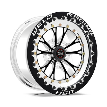Weld 794P58206G Vitesse Beadlock Wheel 15x8 5x4.5 ET-25 BS3.5 Polished Center - Polished Shell