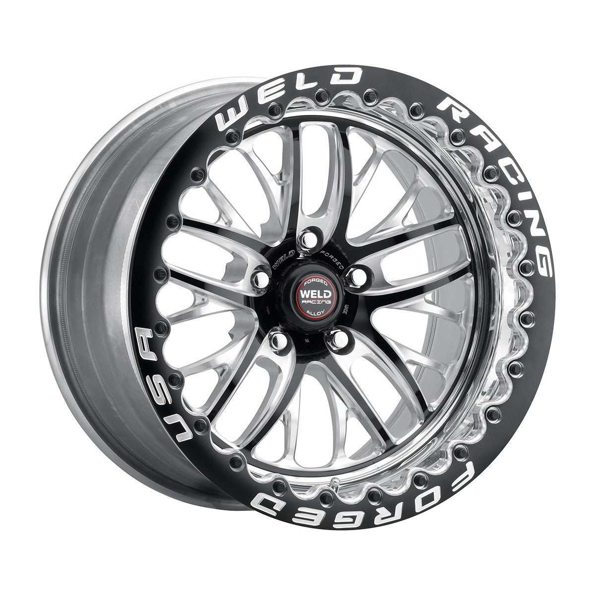 Weld 82LB7100A80F S82 Beadlock Wheel 17x10 5x4.5 ET64 BS8 Black (Low Pad) For Rear MUSTANG S550 2015 - Present