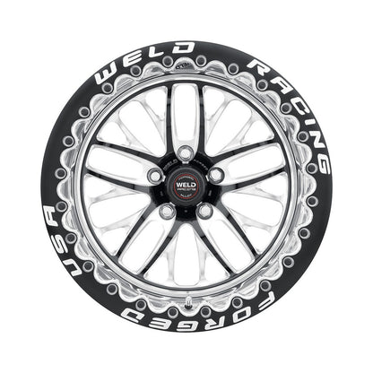 Weld 82MB7100B83F S82 Beadlock Wheel 17x10 5x4.75 ET71 BS8.3 Black Center - Polished Shell