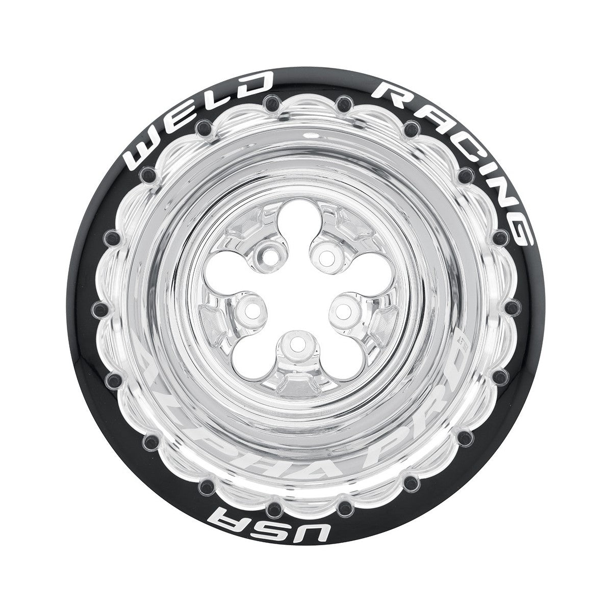 Weld 83XP514412MP Alpha-1 Pro Wheel 15x14 5x5 ET-165 BS1 Polished Center - Polished Shell