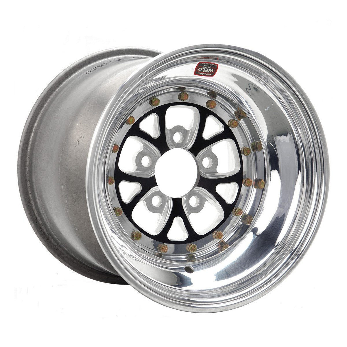 Weld 84B-510206 V-Series Wheel 15x10 5x4.5 ET-64 BS3 Black Center - Polished Shell