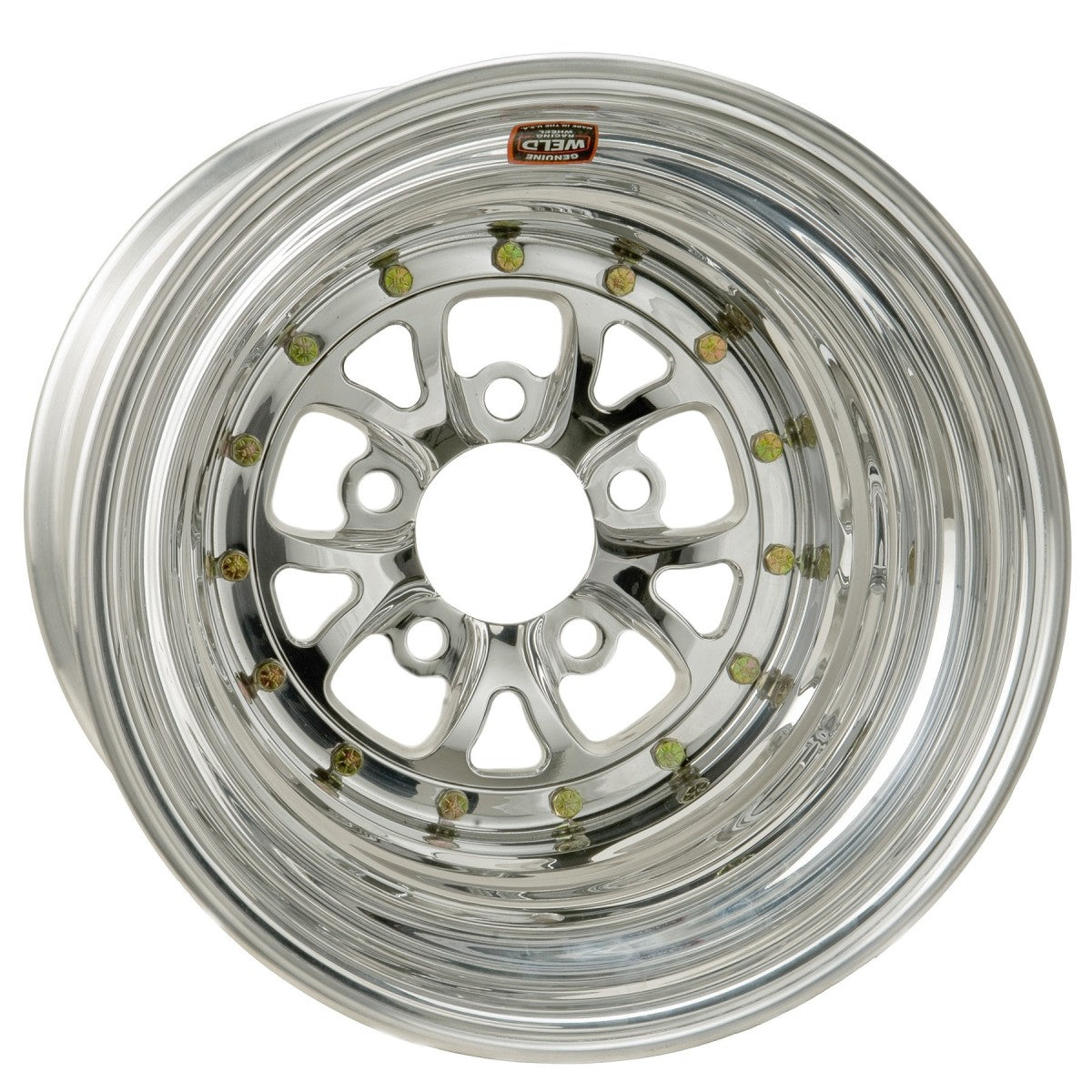 Weld 84P-512208 V-Series Wheel 15x12 5x4.5 ET-64 BS4 Polished Center - Polished Shell