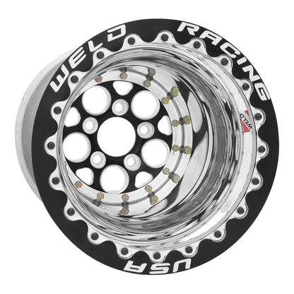 Weld 86B-509280 Magnum Wheel 15x9 5x4.75 ET0 BS5 Black Center - Polished Shell