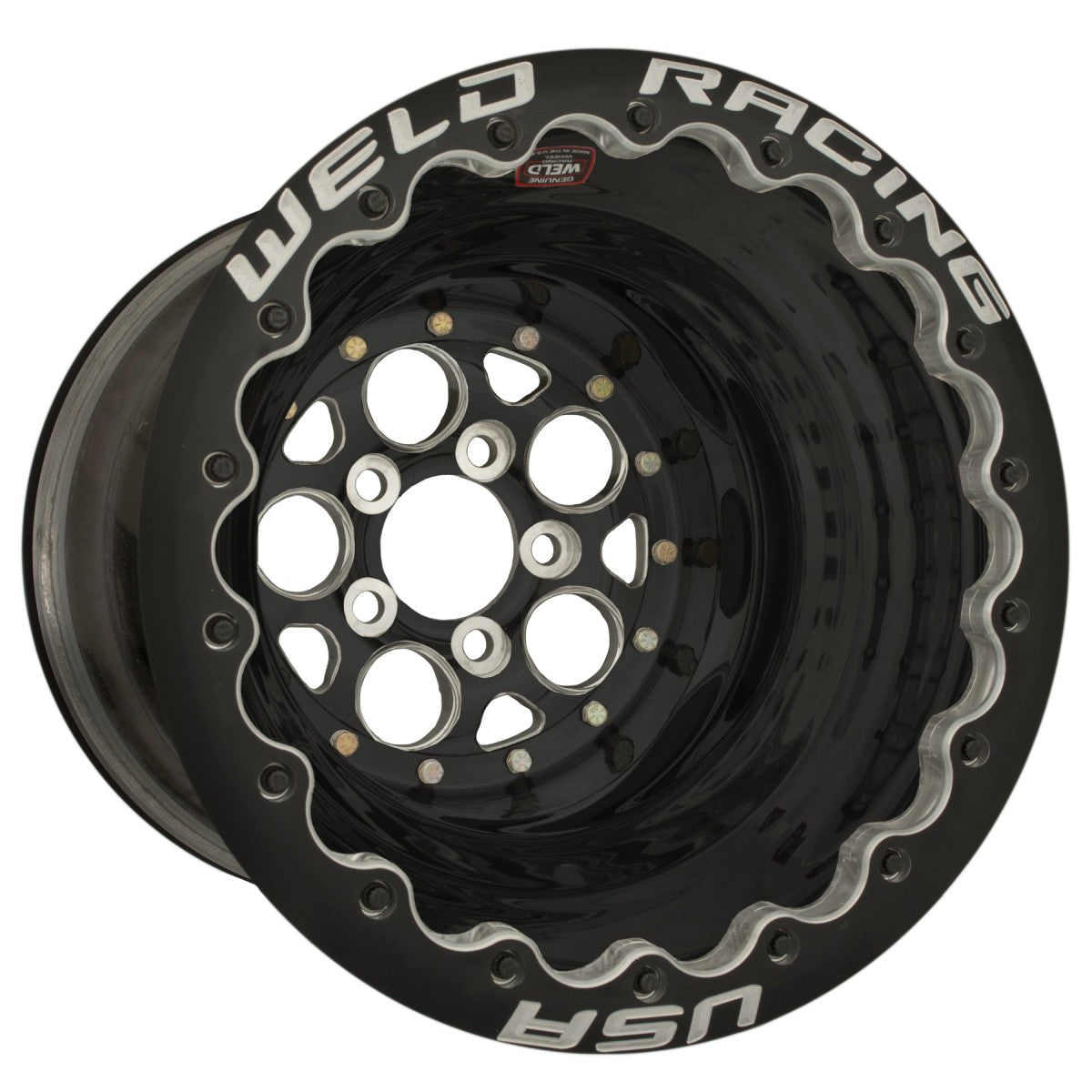 Weld 86B508206F Magnum Wheel 15x8 5x4.5 ET-38 BS3 Black Center - Black Shell
