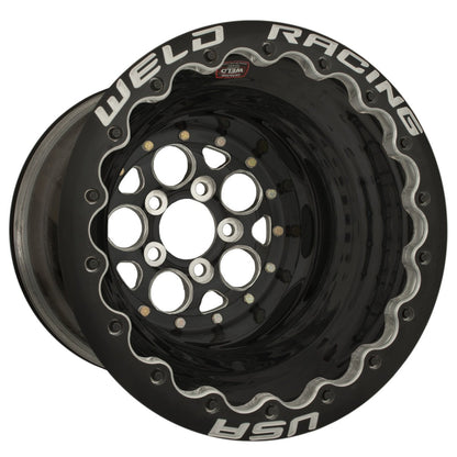 Weld 86B508206F Magnum Wheel 15x8 5x4.5 ET-38 BS3 Black Center - Black Shell